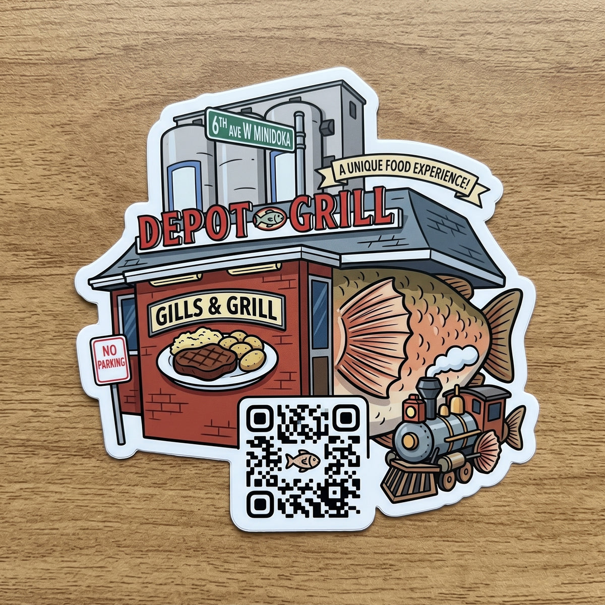 Depot Grill Business sticker - Local business stickers