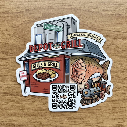 Depot Grill Business sticker - Local business stickers