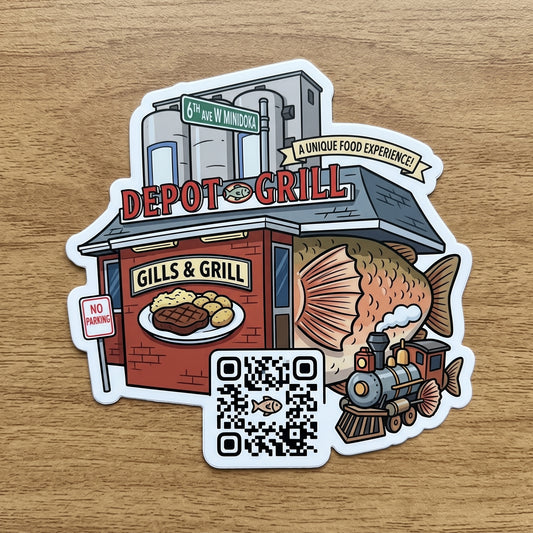 Depot Grill Business sticker - Local business stickers